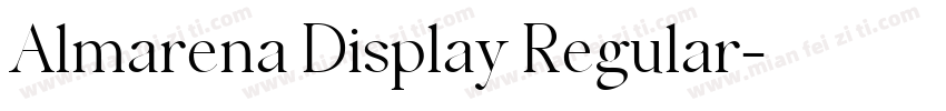 Almarena Display Regular字体转换